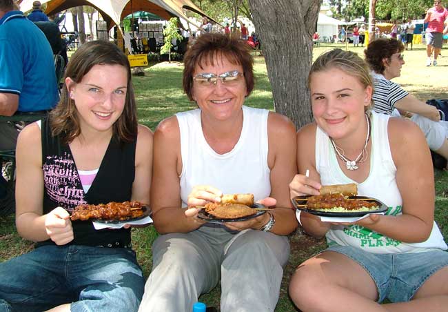 Enjoying the Giant Food Court